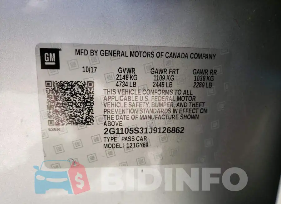 2G1105S31J9126862 Photo# 10