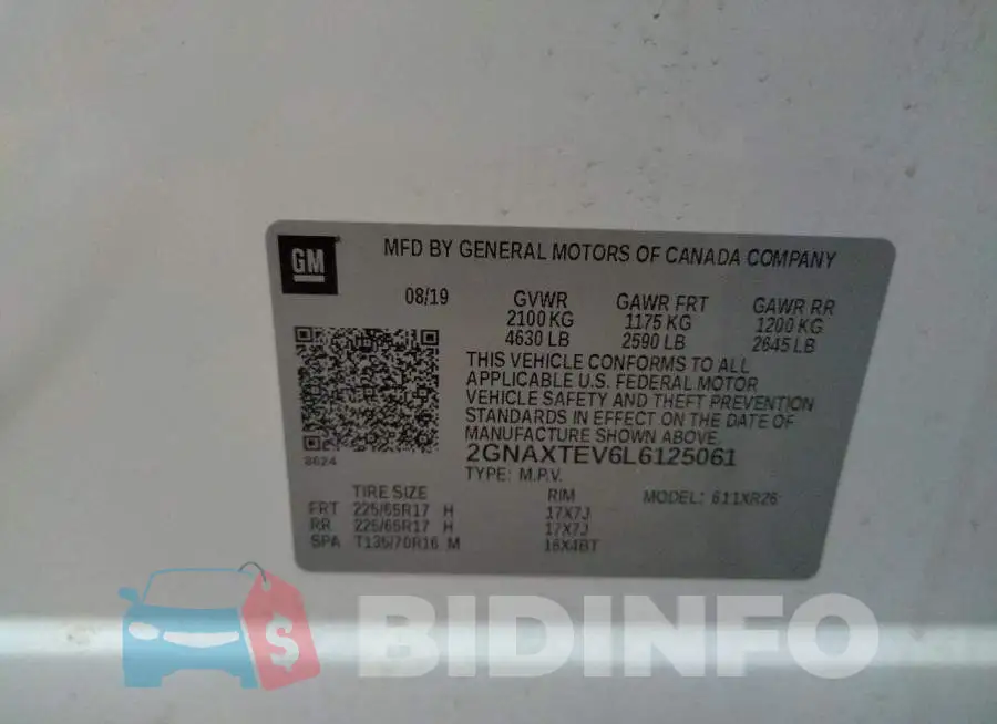 2GNAXTEV6L6125061 Photo# 10