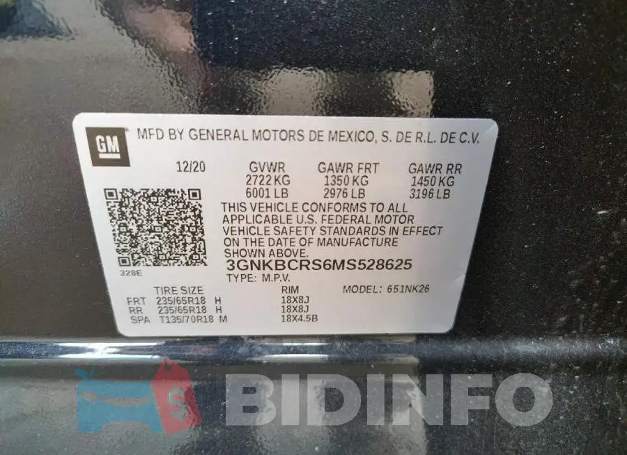 3GNKBCRS6MS528625 Photo# 10