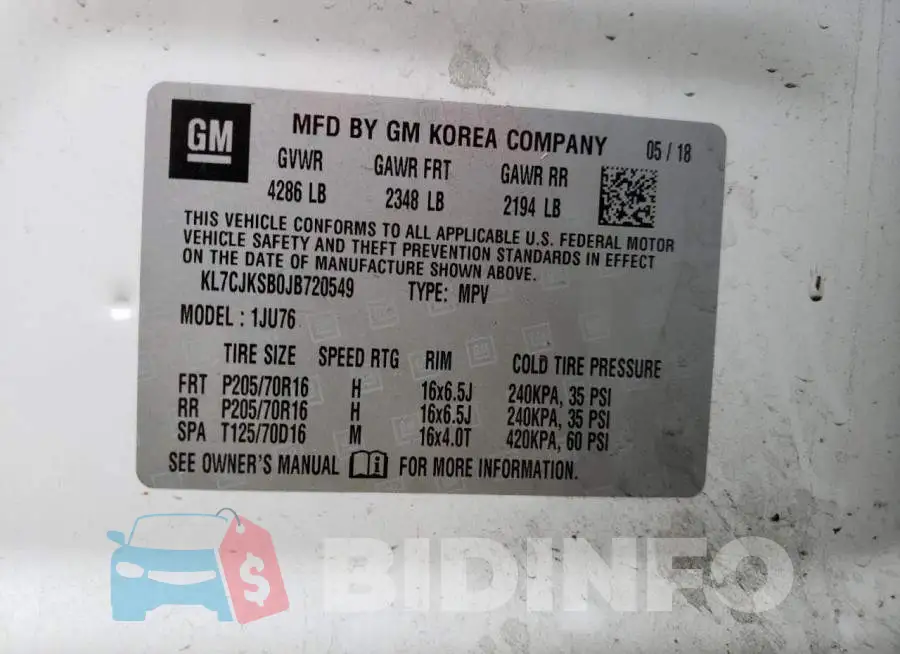 KL7CJKSB0JB720549 Photo# 10