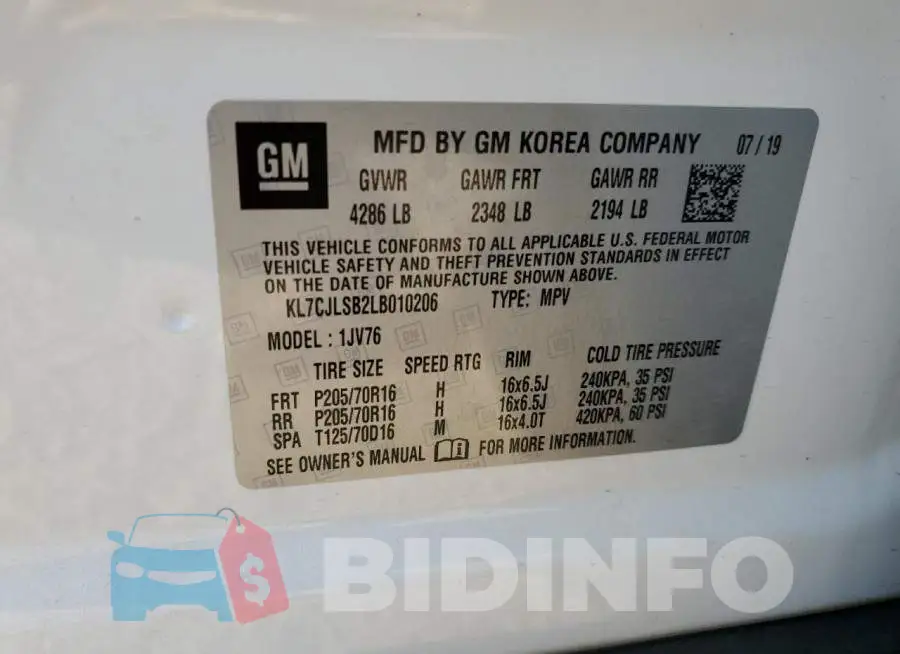 KL7CJLSB2LB010206 Photo# 10