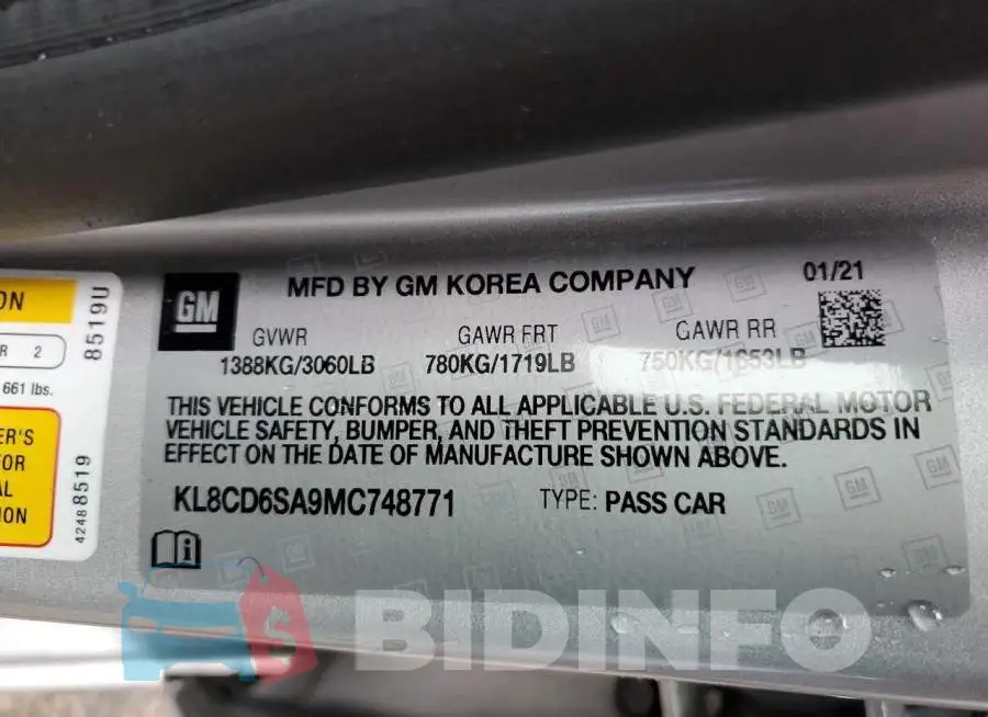 KL8CD6SA9MC748771 Photo# 10