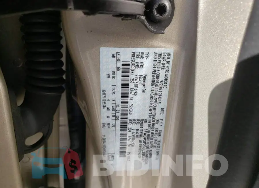 1FADP3F23JL208497 Photo# 10