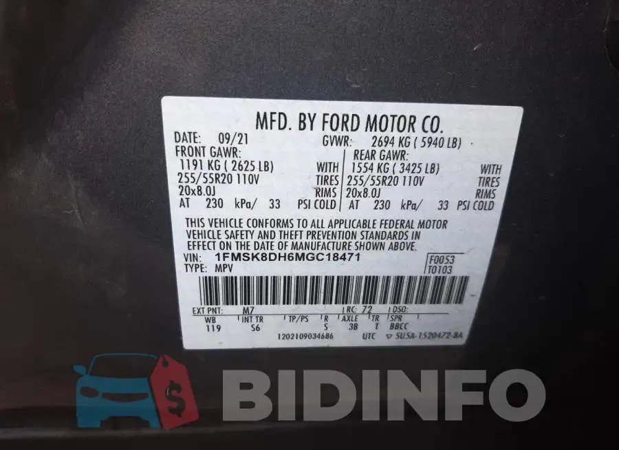 1FMSK8DH6MGC18471 Photo# 10