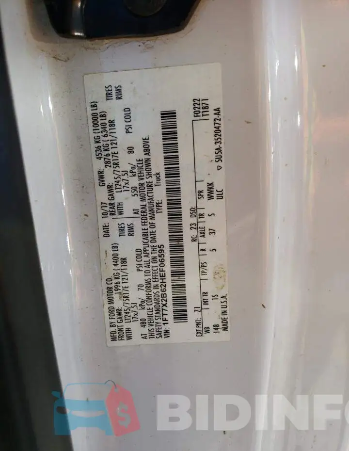 1FT7X2B62HEF06595 Photo# 10