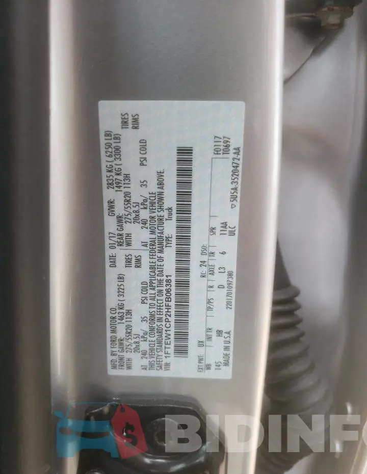 1FTEW1CP2HFB06381 Photo# 10
