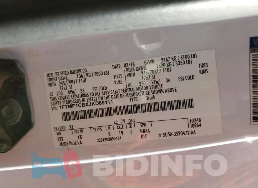 1FTMF1CBXJKD89111 Photo# 10