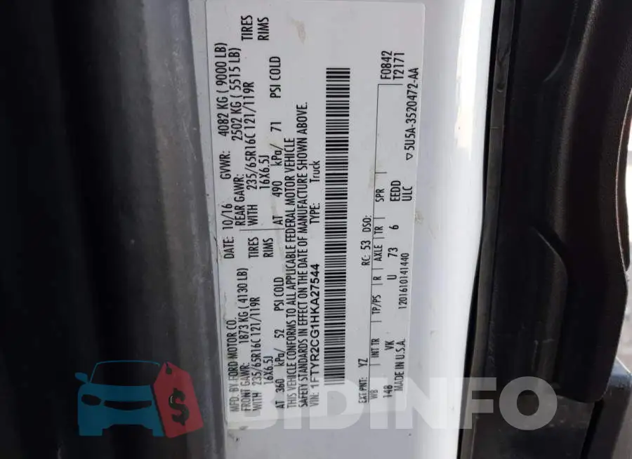 1FTYR2CG1HKA27544 Photo# 10