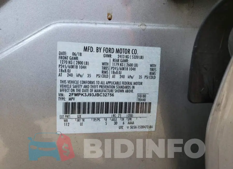2FMPK3J93JBC32756 Photo# 10