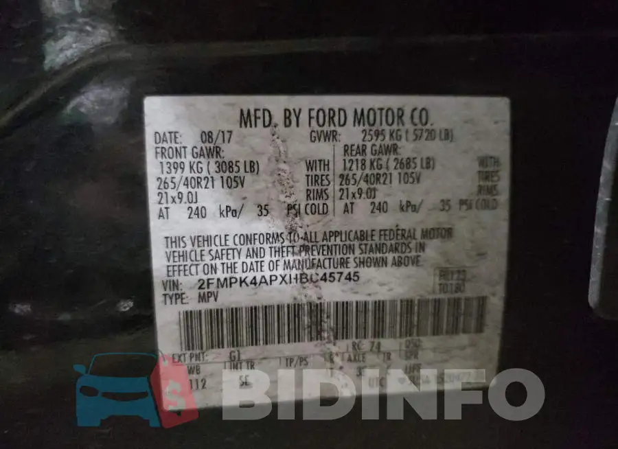 2FMPK4APXHBC45745 Photo# 10
