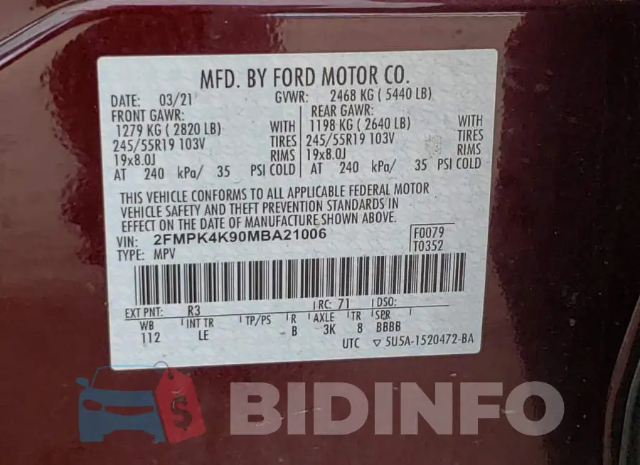 2FMPK4K90MBA21006 Photo# 10