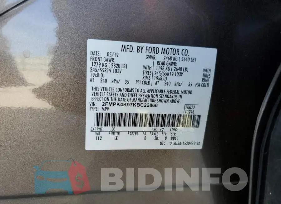 2FMPK4K97KBC22866 Photo# 10