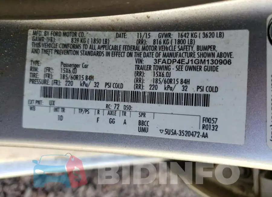 3FADP4EJ1GM130906 Photo# 10