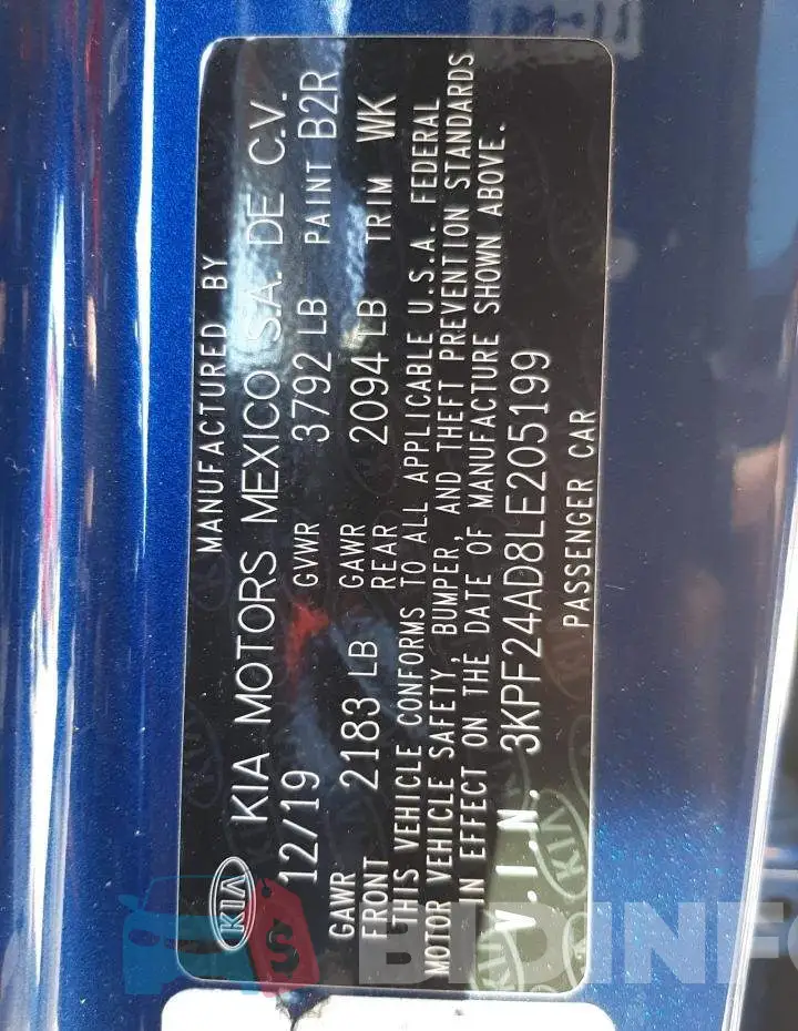3KPF24AD8LE205199 Photo# 10