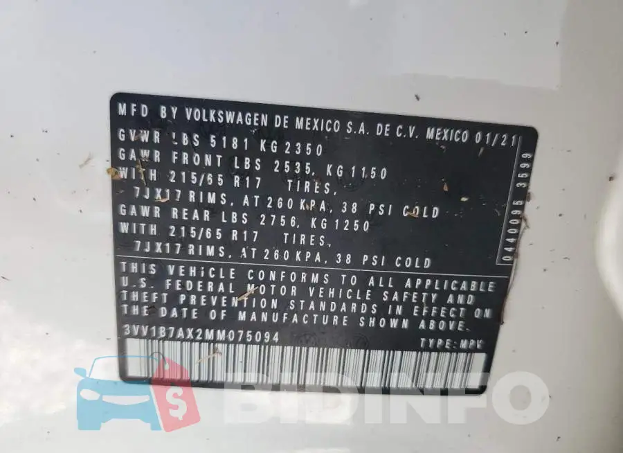 3VV1B7AX2MM075094 Photo# 10