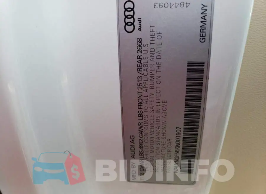 WAUYNGF55KN001907 Photo# 10