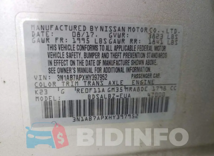 3N1AB7APXHY397952 Photo# 10