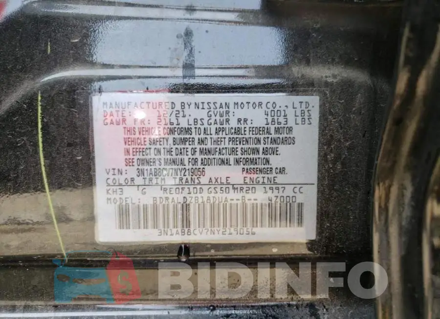 3N1AB8CV7NY219056 Photo# 10