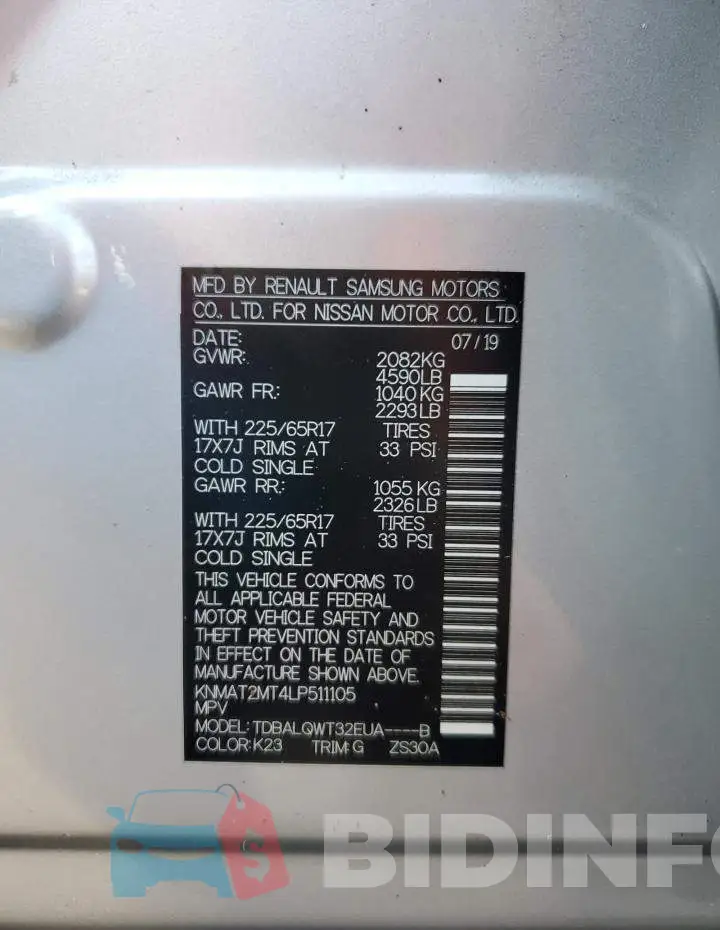 KNMAT2MT4LP511105 Photo# 10