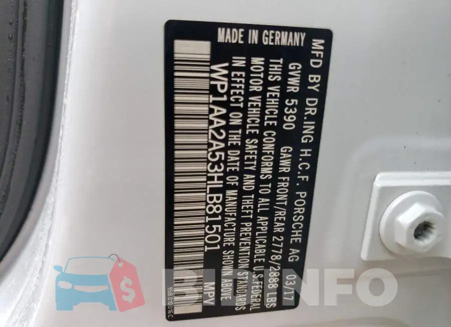 WP1AA2A53HLB81501 Photo# 10