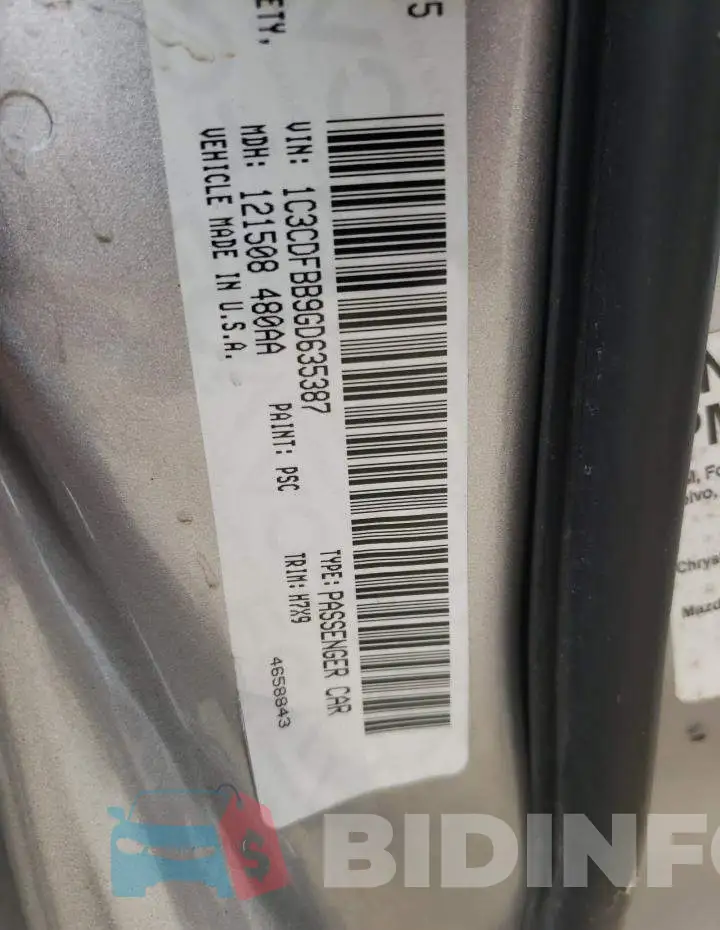 1C3CDFBB9GD635387 Photo# 10