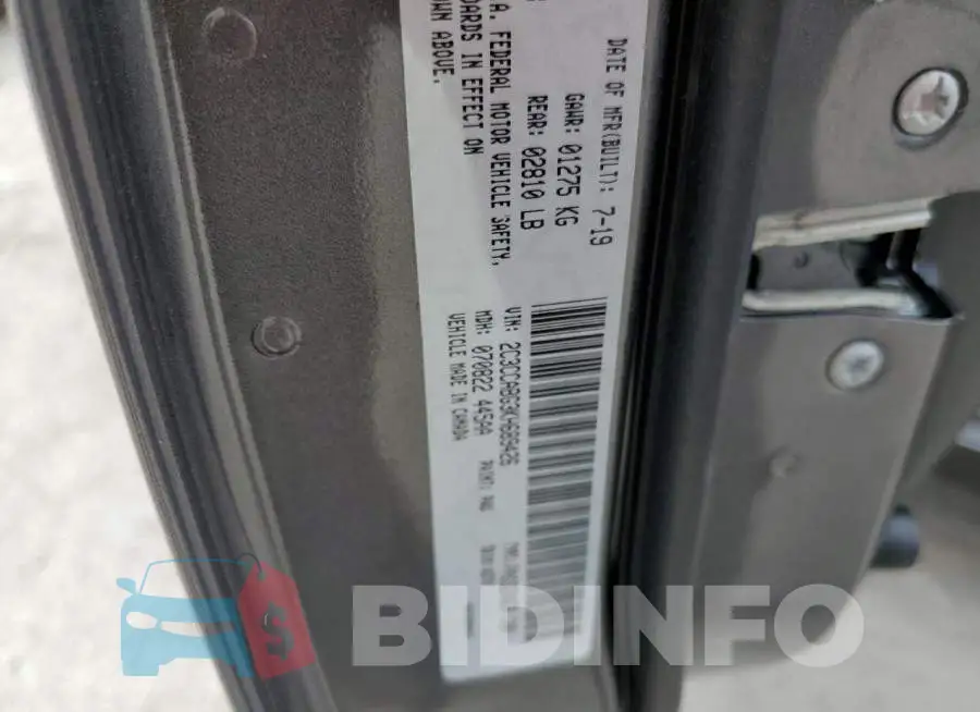 2C3CCABG3KH689426 Photo# 10