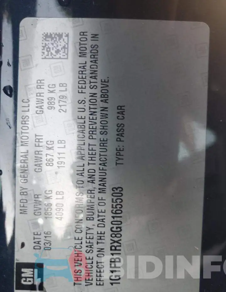 1G1FB1RX8G0165503 Photo# 10