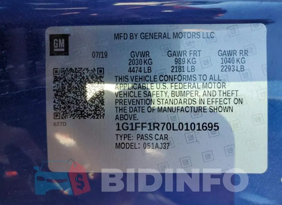 1G1FF1R70L0101695 Photo# 10