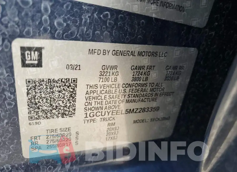 1GCUYEEL5MZ283359 Photo# 10