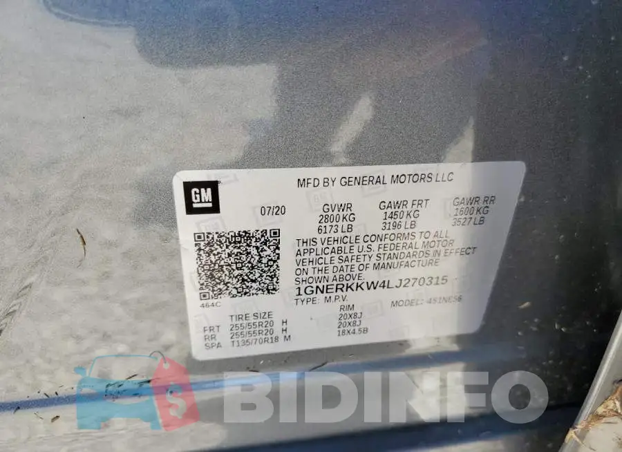 1GNERKKW4LJ270315 Photo# 10