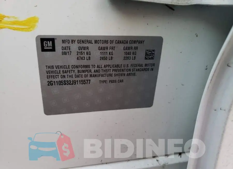 2G1105S32J9115577 Photo# 10