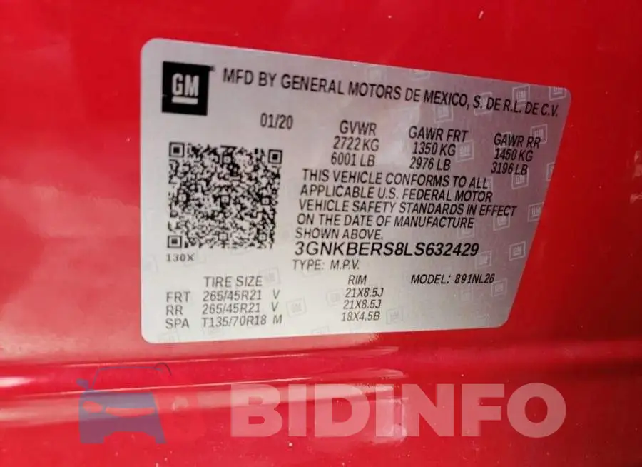 3GNKBERS8LS632429 Photo# 10