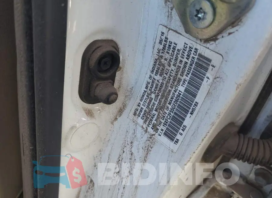 19XFC2F55GE060941 Photo# 9