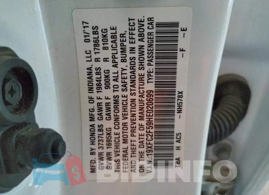 19XFC2F59HE020699 Photo# 10
