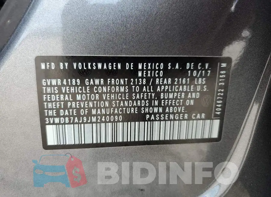 3VWDB7AJ9JM240090 Photo# 10