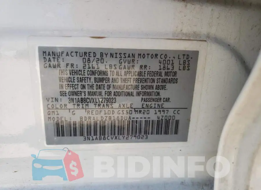3N1AB8CVXLY279023 Photo# 10