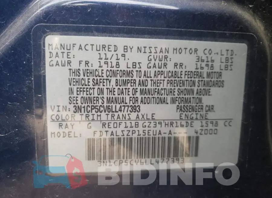 3N1CP5CV6LL477393 Photo# 10