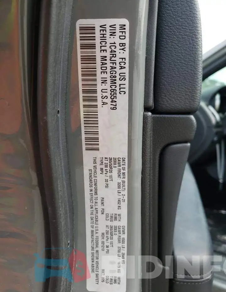 1C4RJFAG8MC655479 Photo# 10