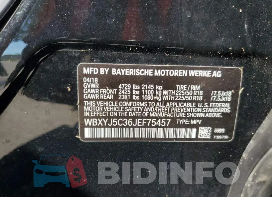 WBXYJ5C36JEF75457 Photo# 10