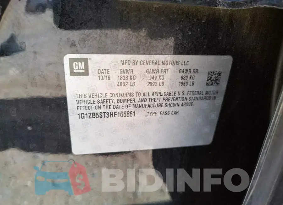 1G1ZB5ST3HF166861 Photo# 10