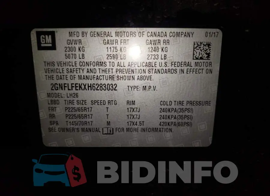 2GNFLFEKXH6283032 Photo# 10