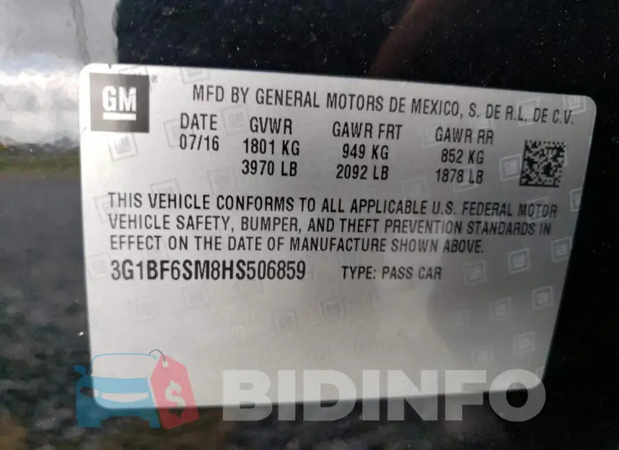 3G1BF6SM8HS506859 Photo# 10
