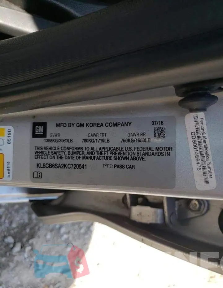 KL8CB6SA2KC720541 Photo# 10