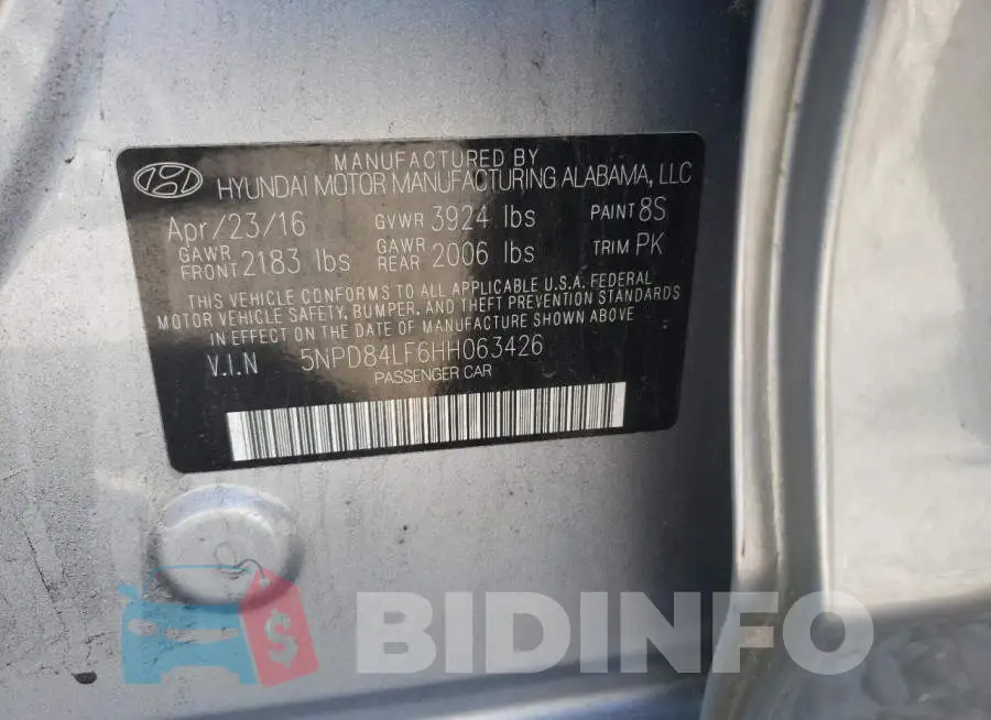 5NPD84LF6HH063426 Photo# 10