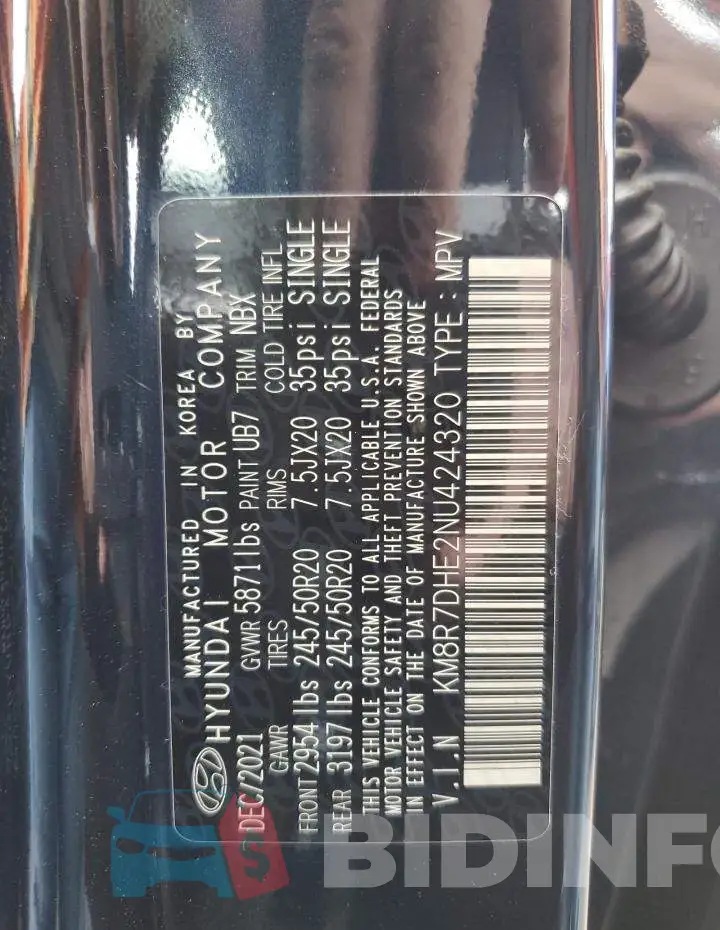 KM8R7DHE2NU424320 Photo# 10