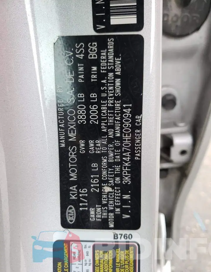 3KPFK4A70HE090941 Photo# 10