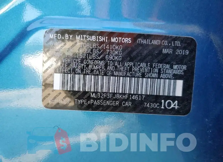 ML32F3FJ8KHF14617 Photo# 10