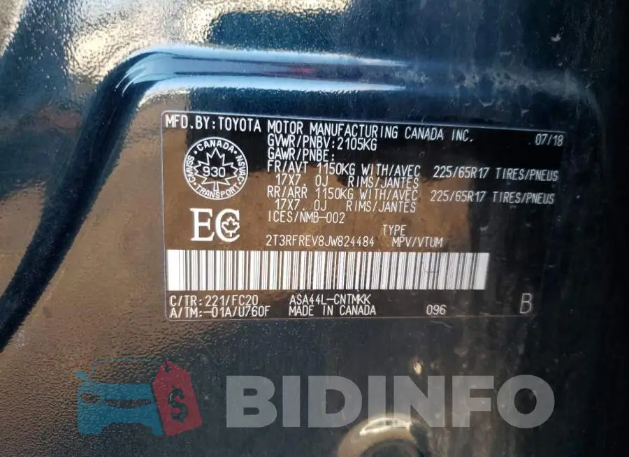 2T3RFREV8JW824484 Photo# 10