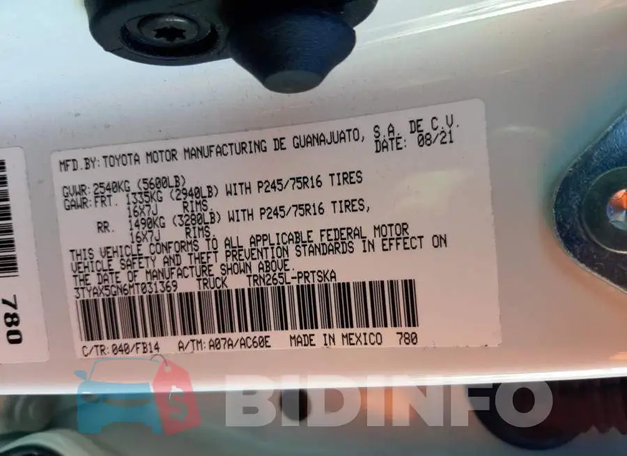 3TYAX5GN6MT031369 Photo# 10