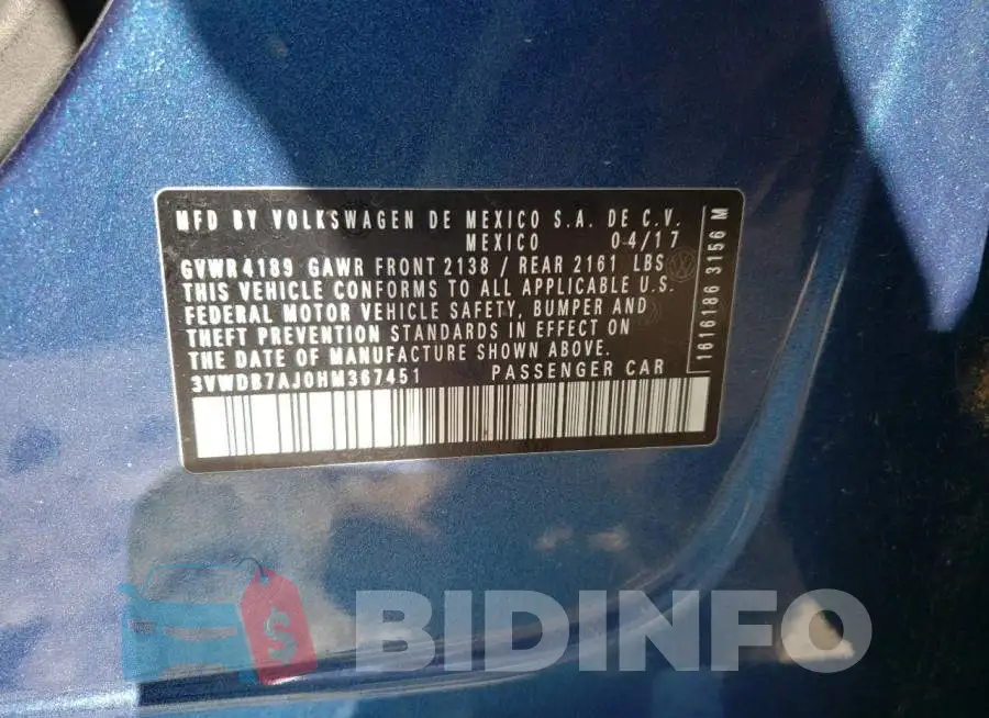 3VWDB7AJ0HM367451 Photo# 10